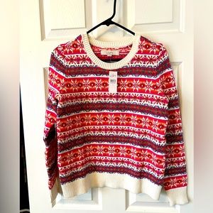 LOFT fair isle sweater NWT size small